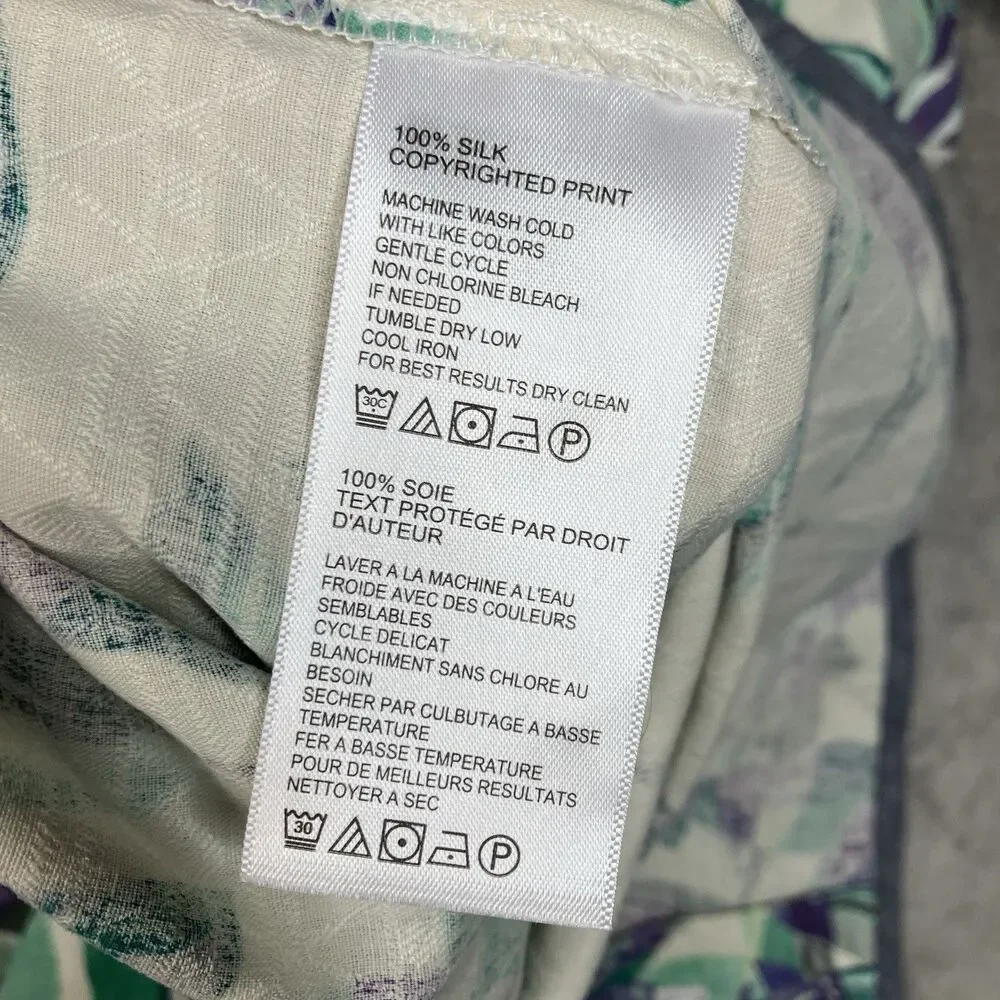 Tommy Bahama 100% Silk Tropical Leaf Short Sleeve Button Up Shirt Men’s XXL
